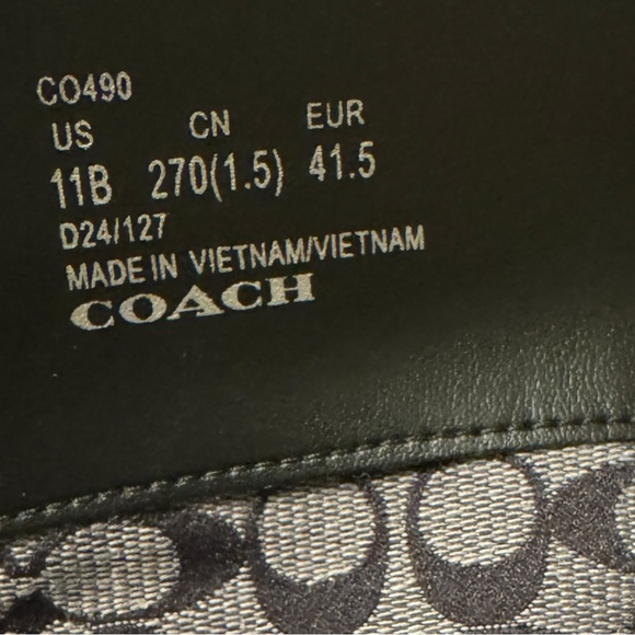 $275 COACH Faith Knee-High Lug Sole Leather Riding Boots Black New Sz 11B - Picture 5 of 7